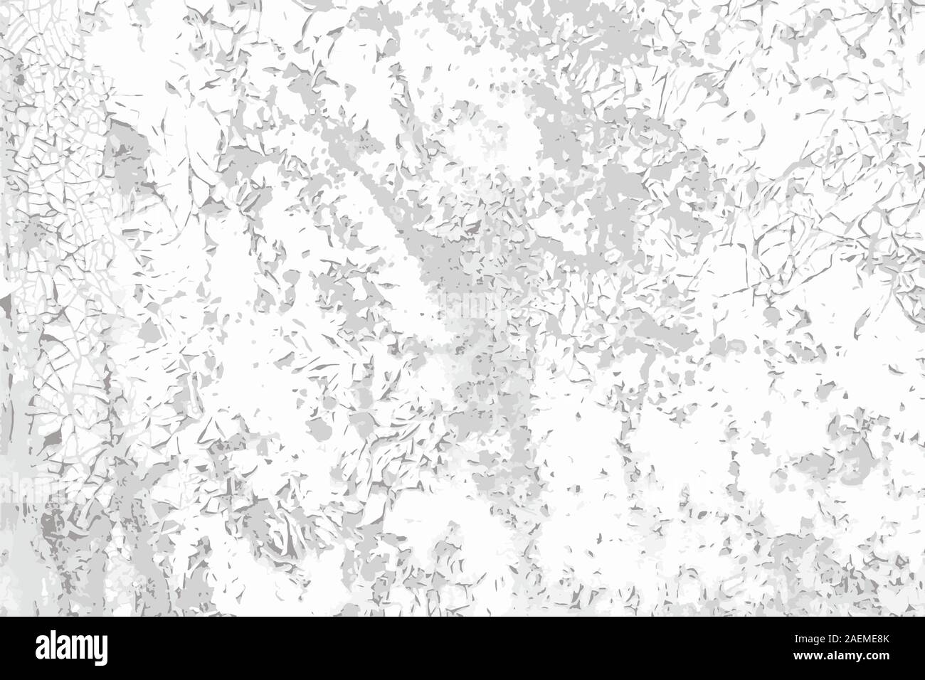 Grunge cracked paint vector black and white texture background. Ttemplate for overlay artwork. Stock Vector