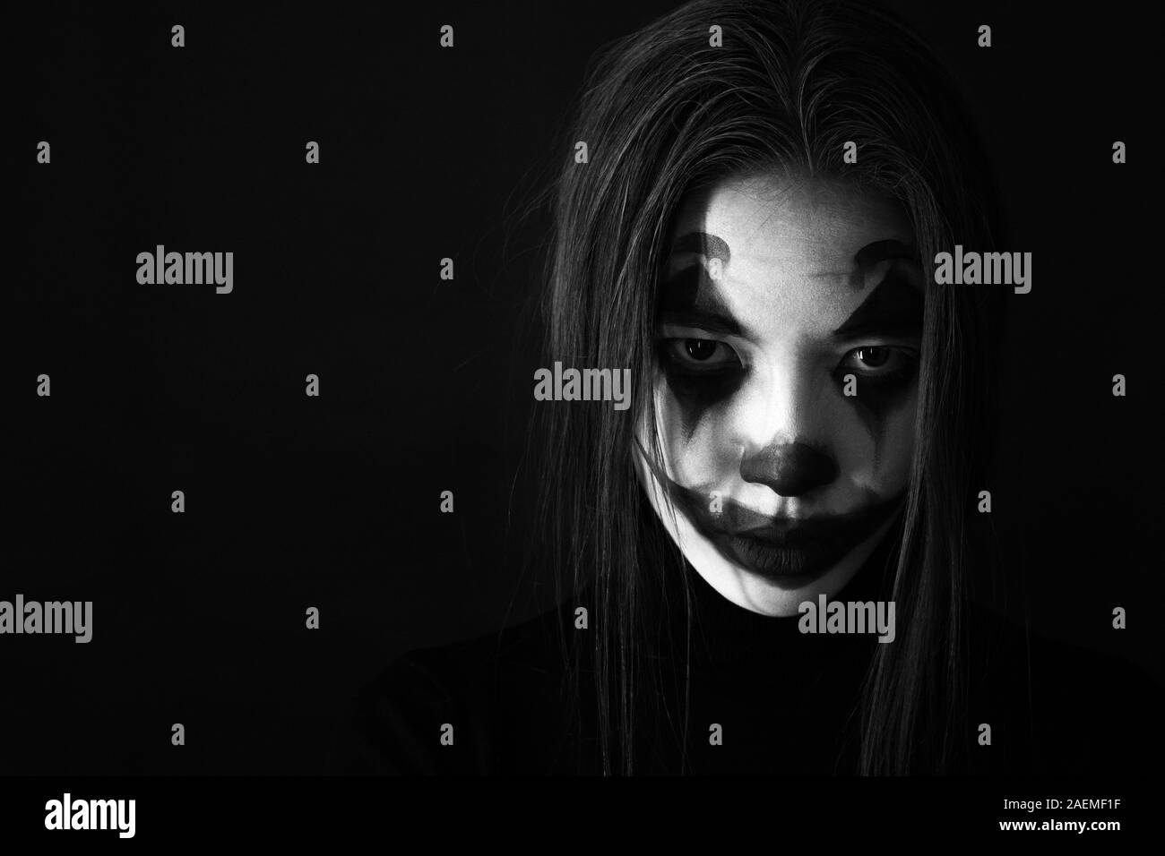 creepy-clown-black-and-white-stock-photos-images-alamy