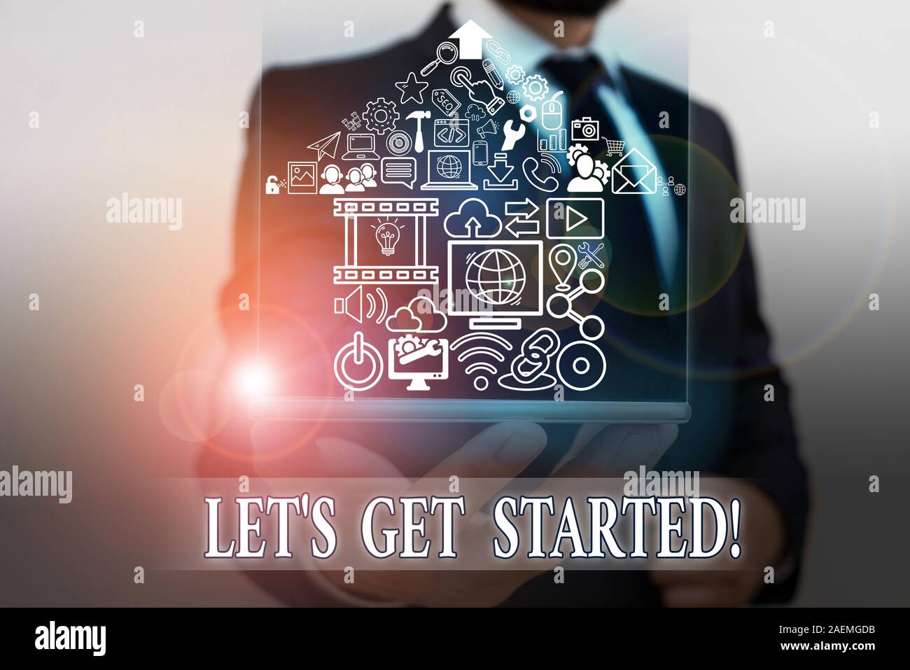 Word writing text Let S Get Started. Business photo showcasing ...