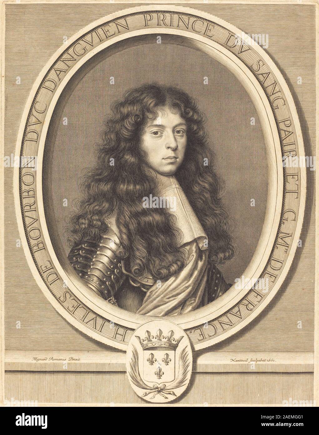 Robert Nanteuil after Pierre Mignard I, Jules, Duc d'Enghien, 1661, Jules, Duc d'Enghien; 1661 date Stock Photo