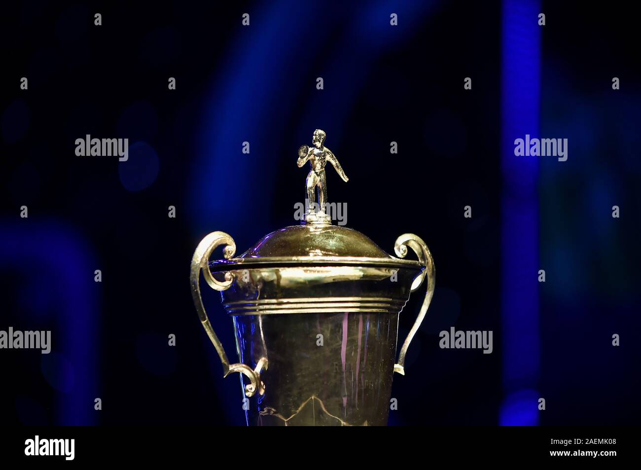 Trophy is presented at the opening ceremony of 2019 International Table Tennis Federation (ITTF