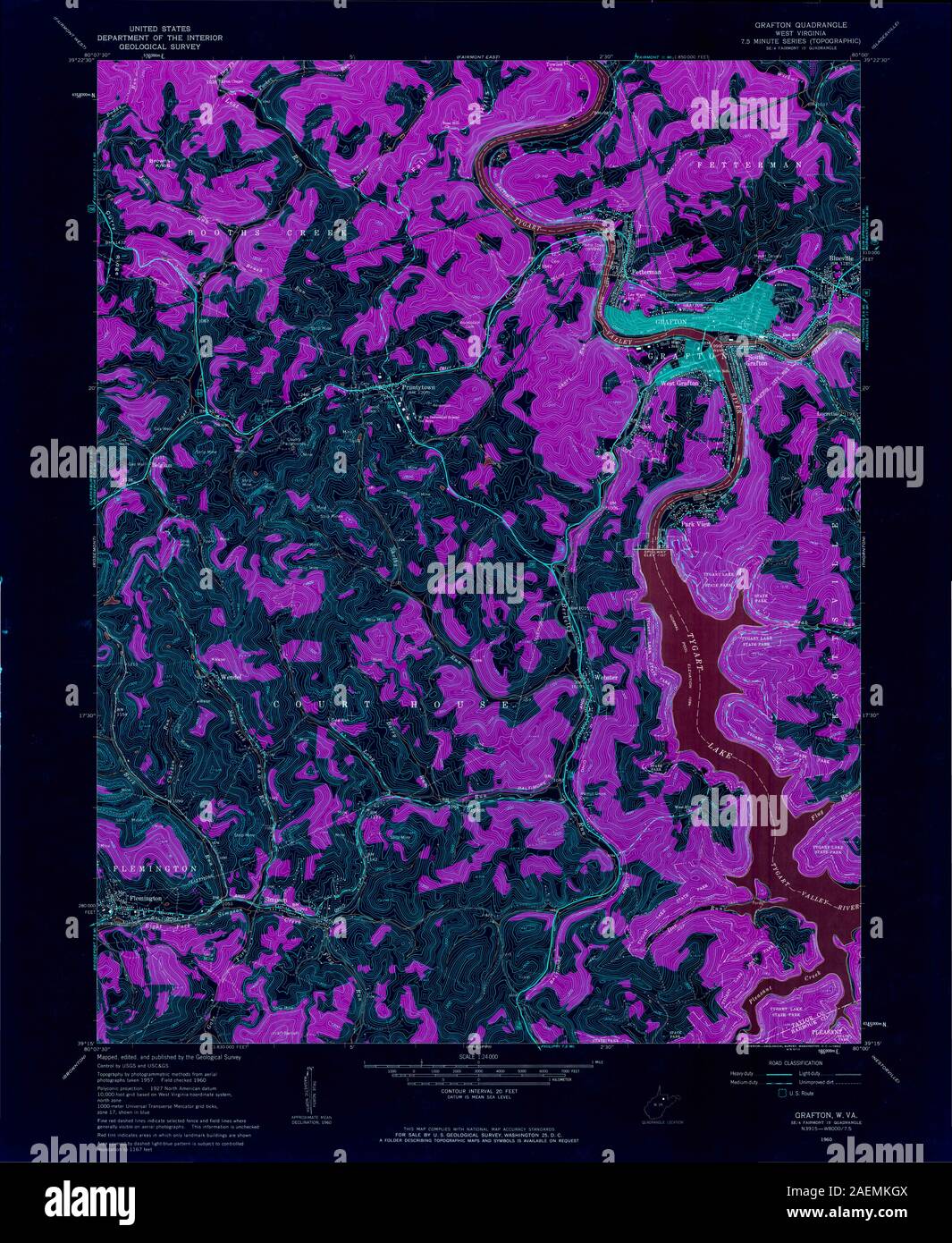 WV Grafton 700788 1960 24000 Inverted Stock Photo Alamy