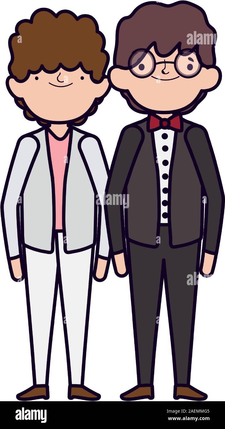 wedding groom men character cartoon vector illustration Stock Vector ...
