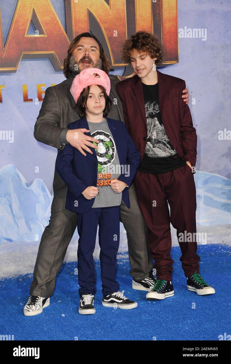 Hollywood, California, USA 9th December 2019 Actor Jack Black and son  Samuel Jason Black attend Sony Pictures Presents The World Premiere of  'Jumanji: The Next Level' on December 9, 2019 at TCL