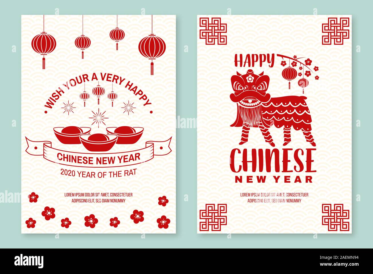 Happy Chinese New Year poster of traditional china lunar holiday symbols.  Vector Emperor with hieroglyph greeting card, dragon and red paper lantern  o Stock Vector Image & Art - Alamy