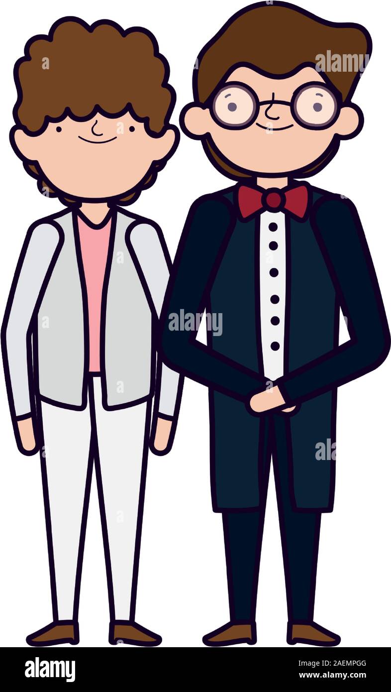 wedding groom men character cartoon vector illustration Stock Vector ...