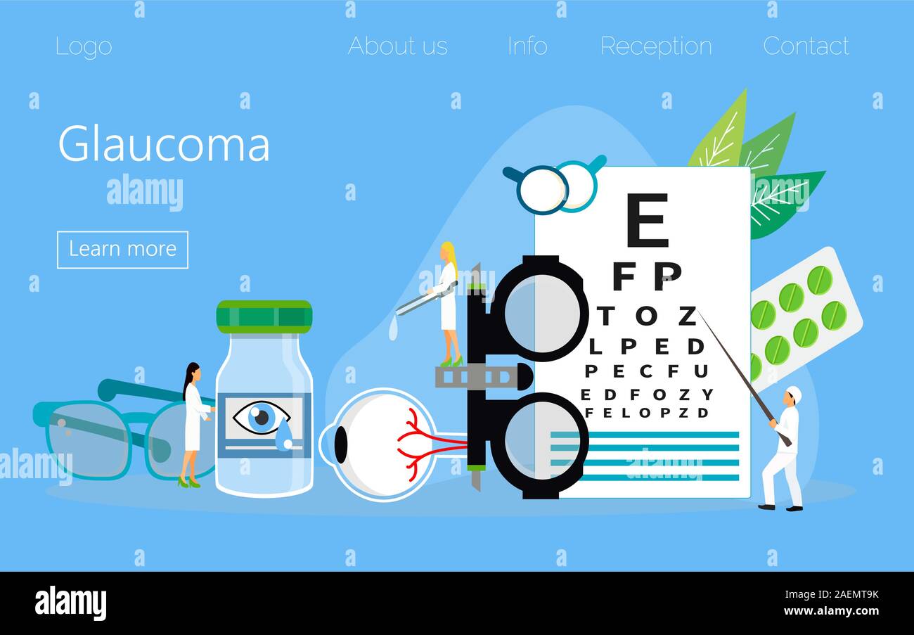 Glaucoma Treatment Concept Vector Medical Ophthalmologist Eyesight Check Up With Tiny People Character It Can E Used For Wallpaper Banner Flyer Stock Vector Image Art Alamy