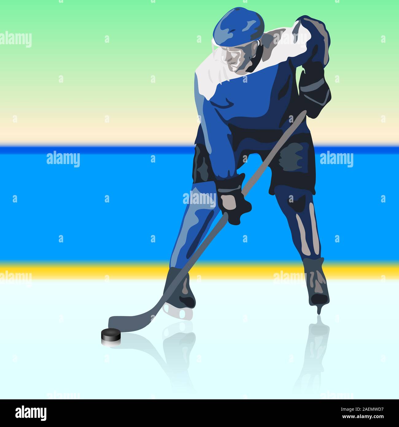 Ice hockey players. Vector illustration Stock Vector Image & Art Alamy