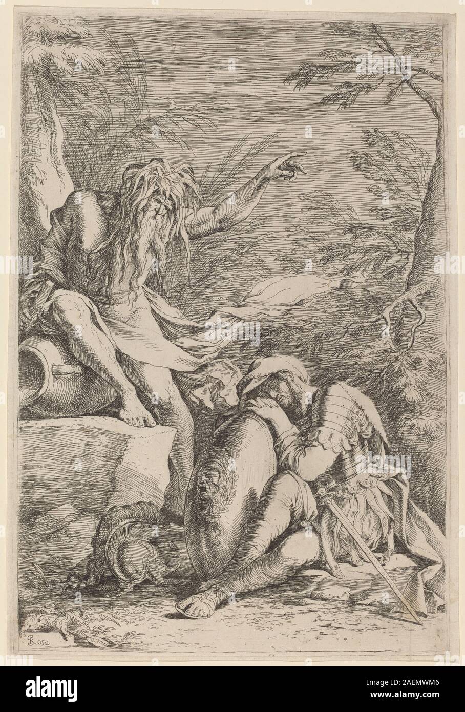 Salvator Rosa, The Dream of Aeneas, The Dream of Aeneas Stock Photo