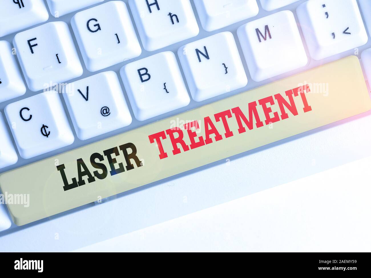 Conceptual hand writing showing Laser Treatment. Concept meaning any of