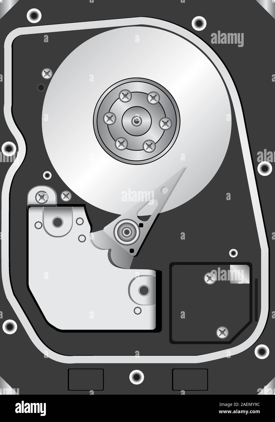 Computer hard disk drive. Vector illustration Stock Vector Image & Art