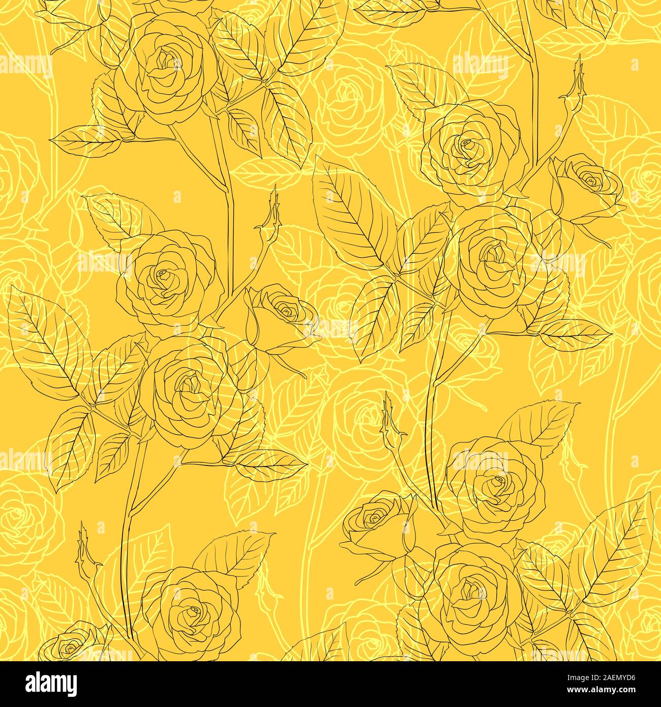 Rose seamless flower background, vector illustration Stock Vector Image ...