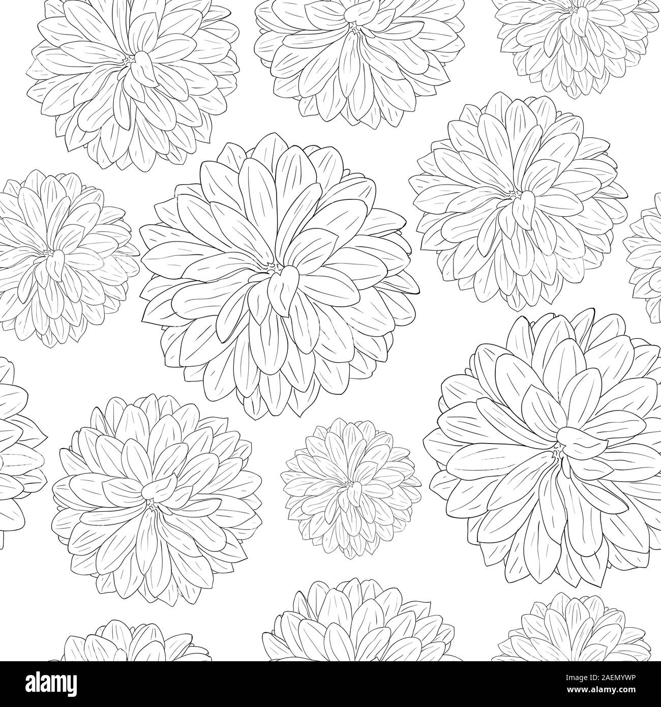 Seamless wallpaper with beautiful flowers Stock Vector Image & Art - Alamy