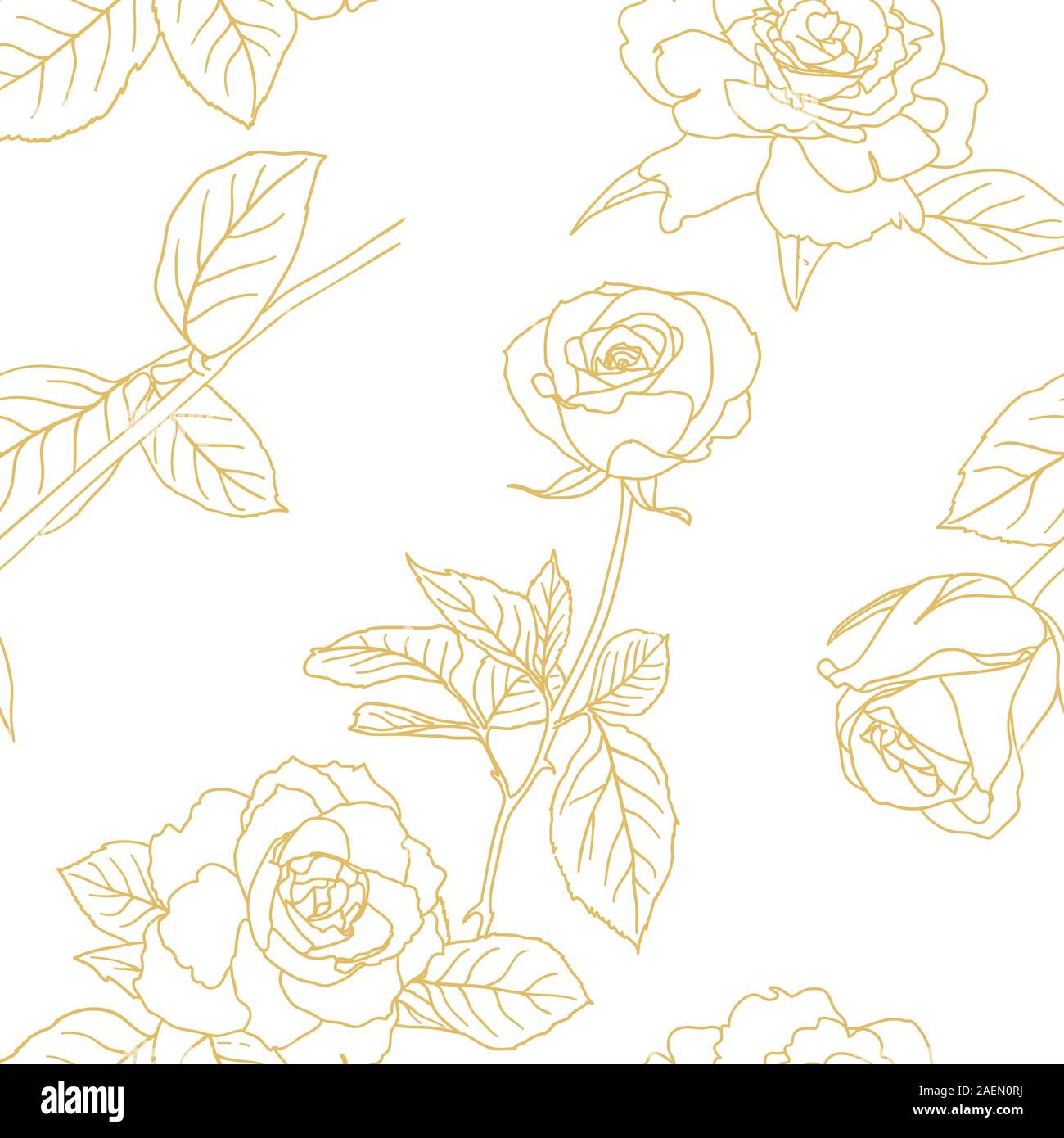 Seamless wallpaper with rose flowers Stock Vector Image & Art - Alamy