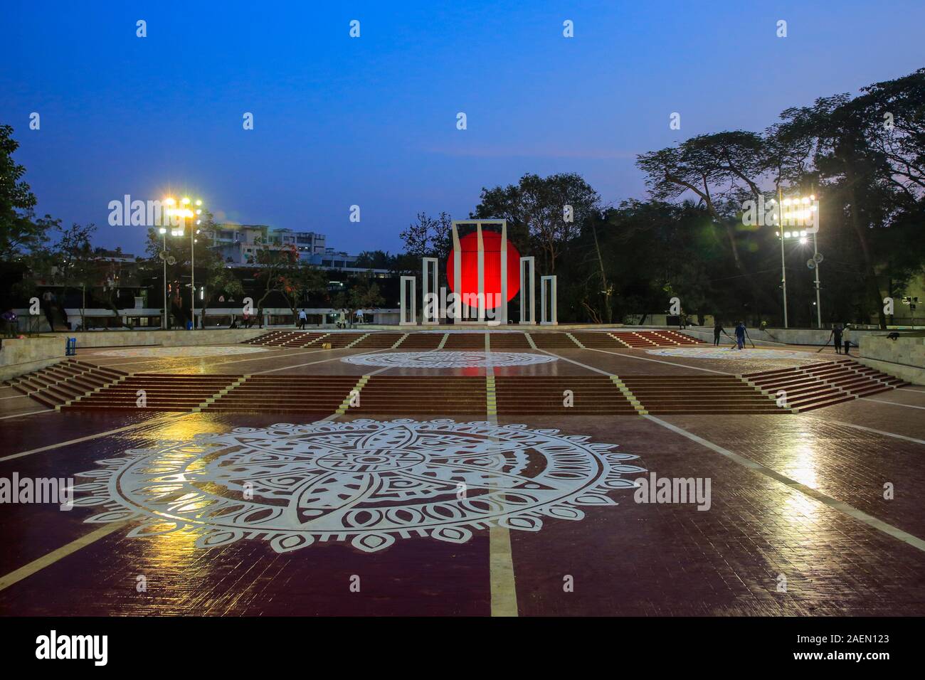Central Shaheed Minar (Language Martyrs’ Monument) in Dhaka city built-in memory of the students and others killed during the historical language move Stock Photo