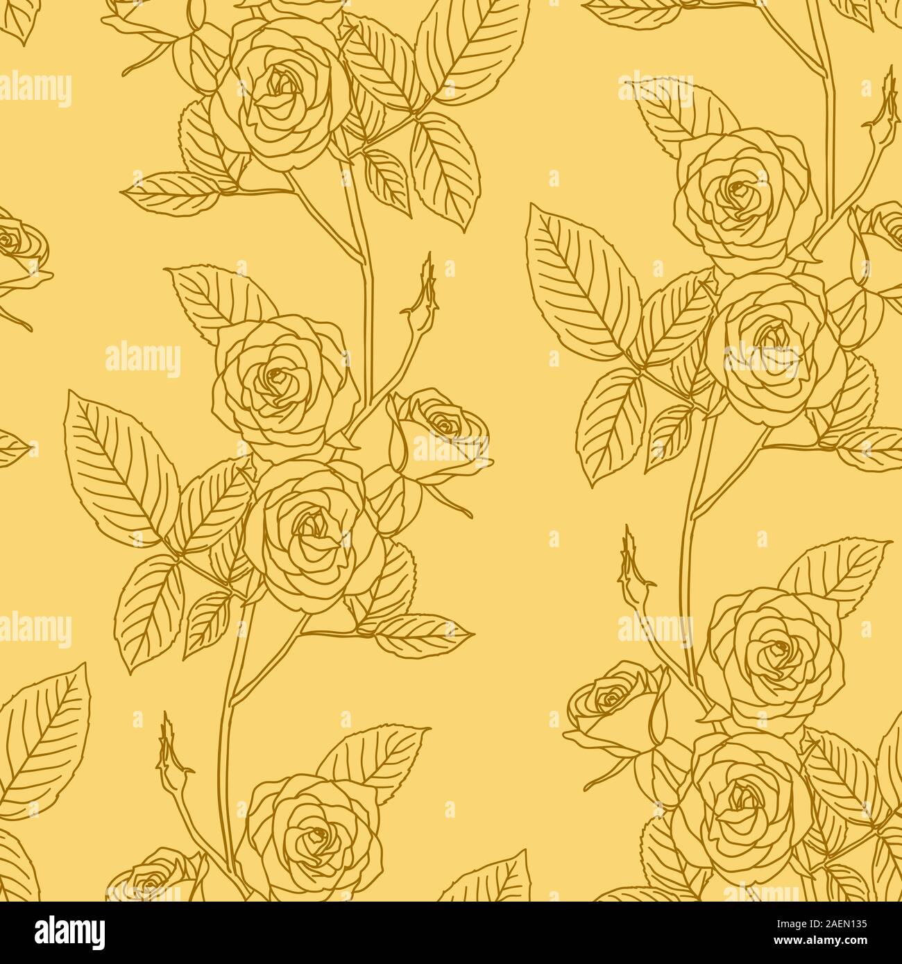 Rose seamless flower background, vector illustration Stock Vector Image ...