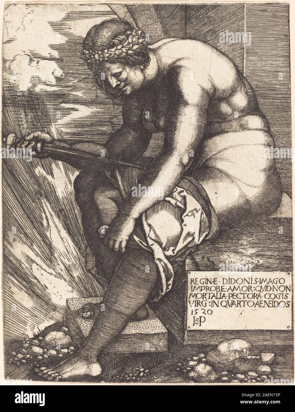 Sebald Beham, Dido, 1520, Dido; 1520 date Stock Photo