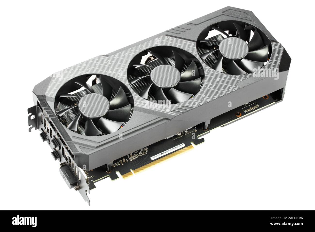 Game graphics card isolated on white background. Field with Clipping