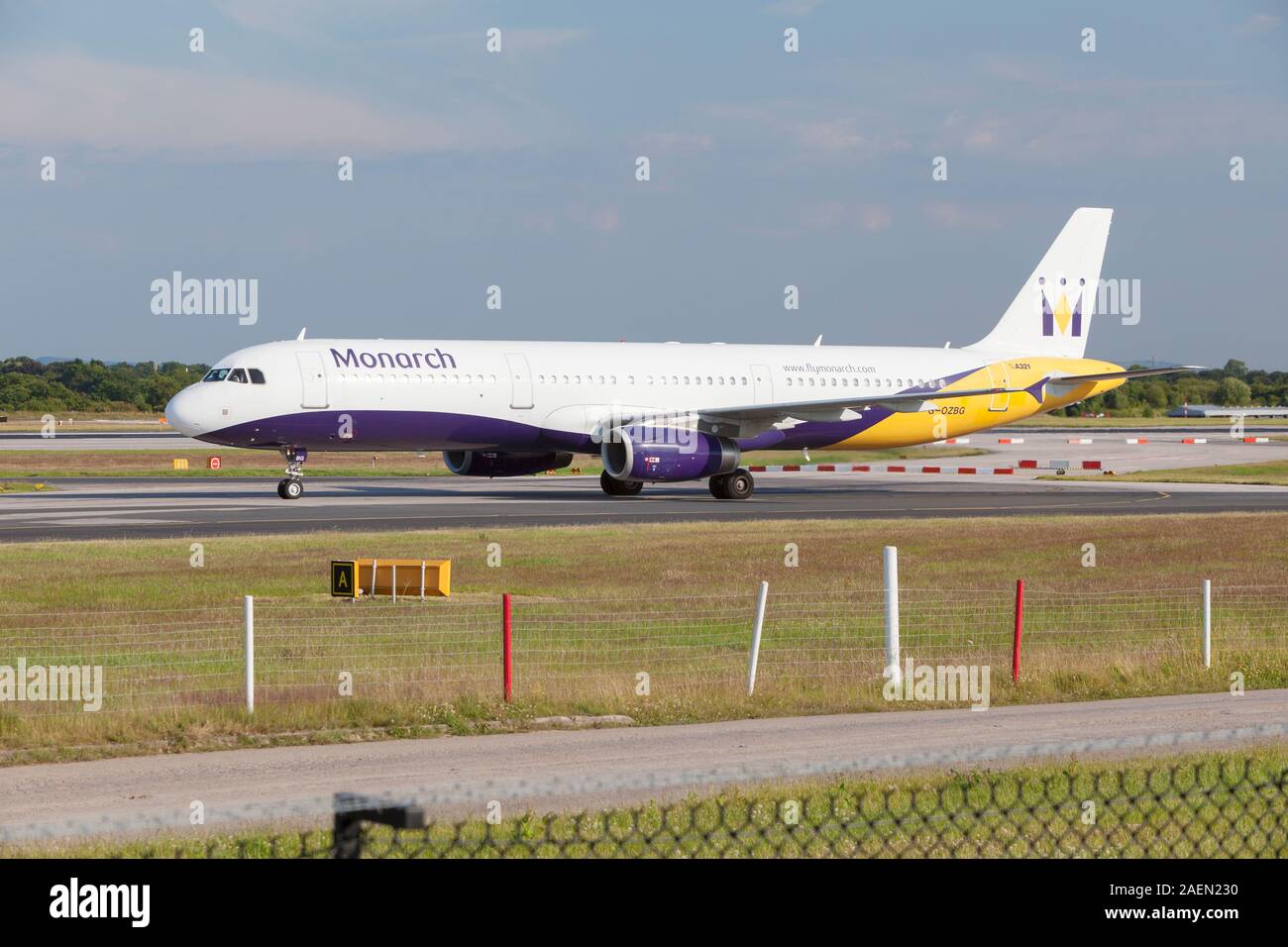 Monarch Airlines aircraft, England Stock Photo