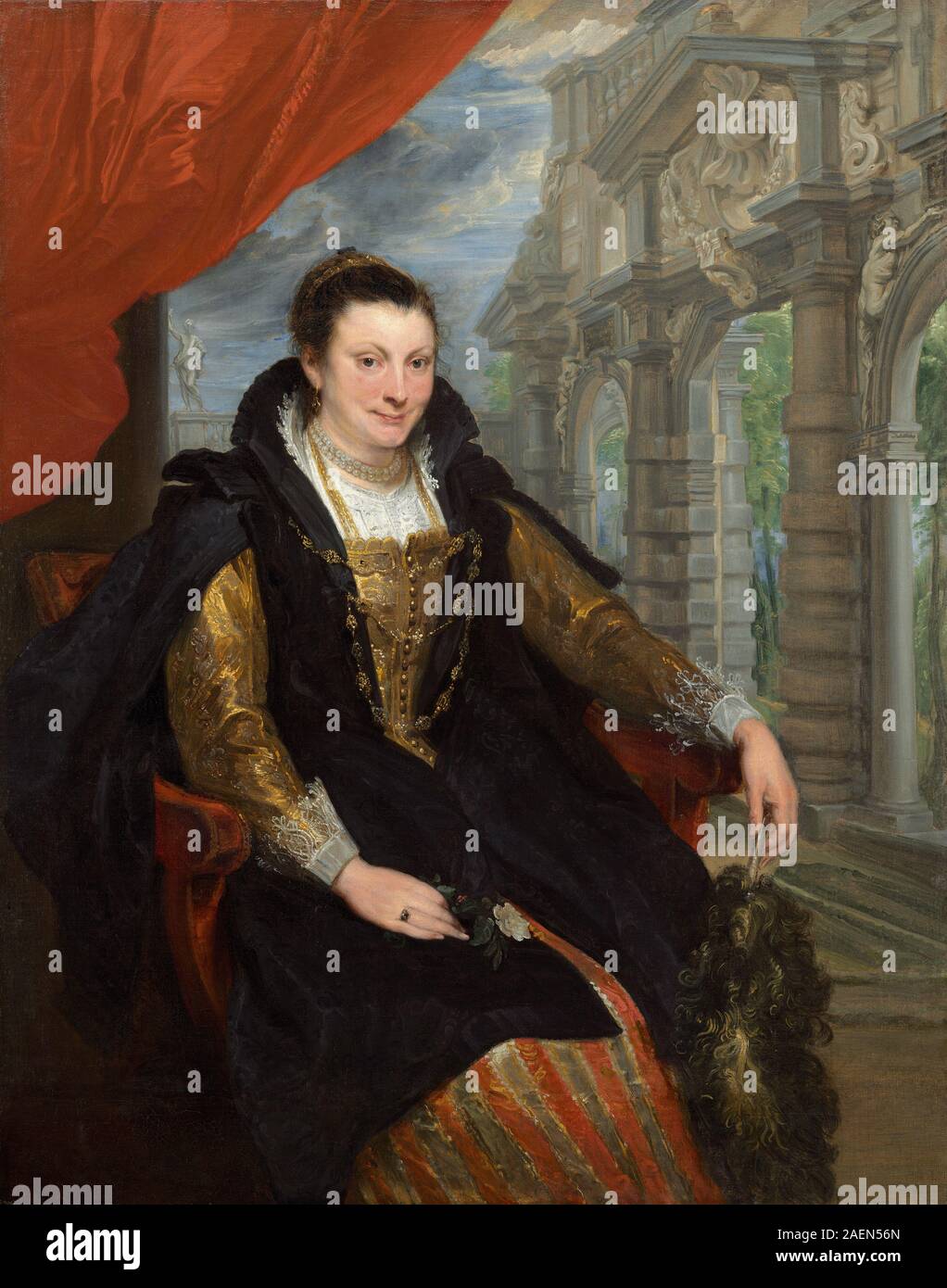 Sir Anthony van Dyck, Isabella Brant, 1621, Sir Anthony van Dyck (Flemish, 1599 - 1641), Isabella Brant, 1621, oil on canvas, Andrew W. Mellon Collection 1937.1.47 Stock Photo