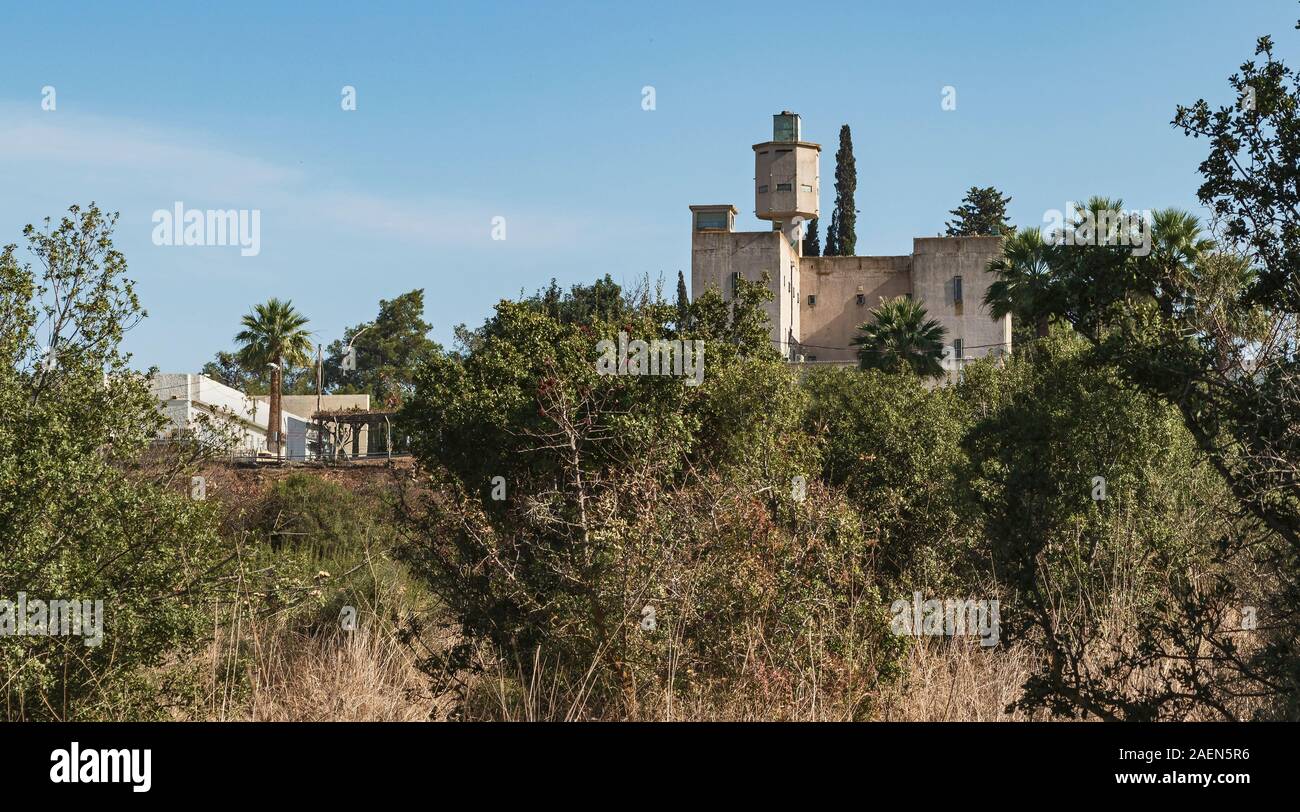 koach fortress aka nabi yusha british mandate police station and the hareut comradeship museum sits on a mountaintop in the upper galilee with bushy v Stock Photo