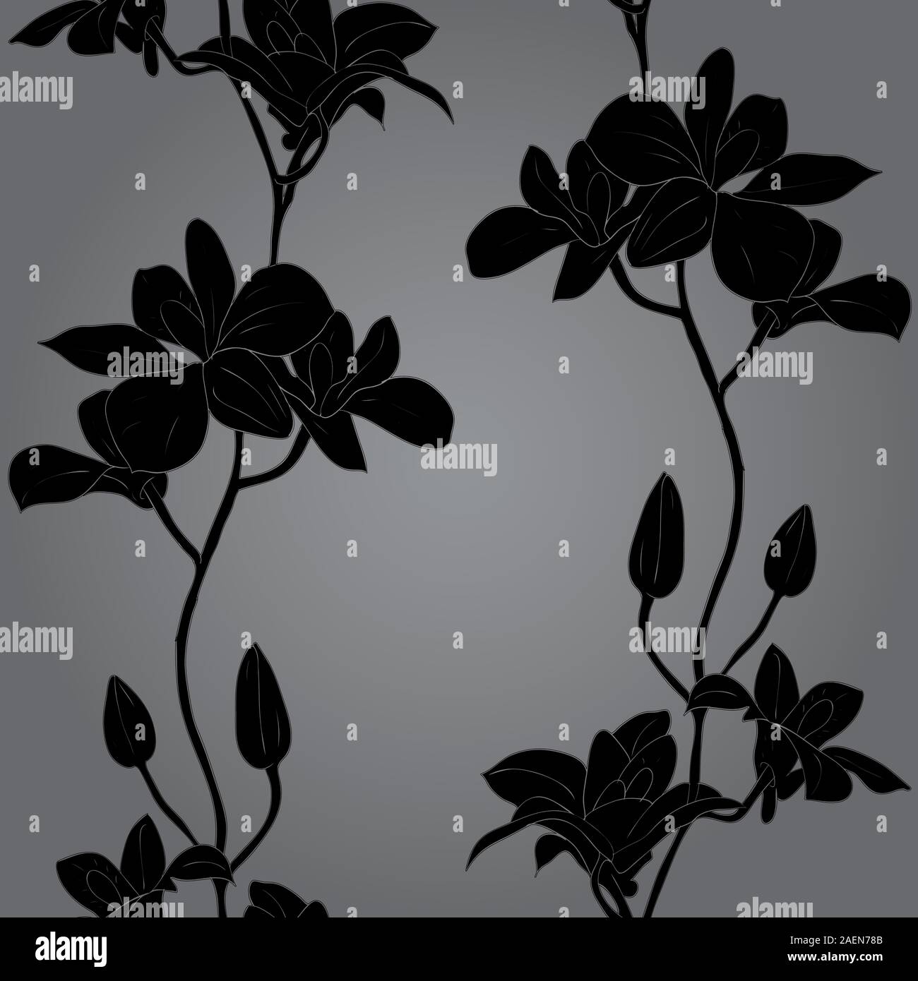 Vector seamless background with orchids Stock Vector Image & Art - Alamy