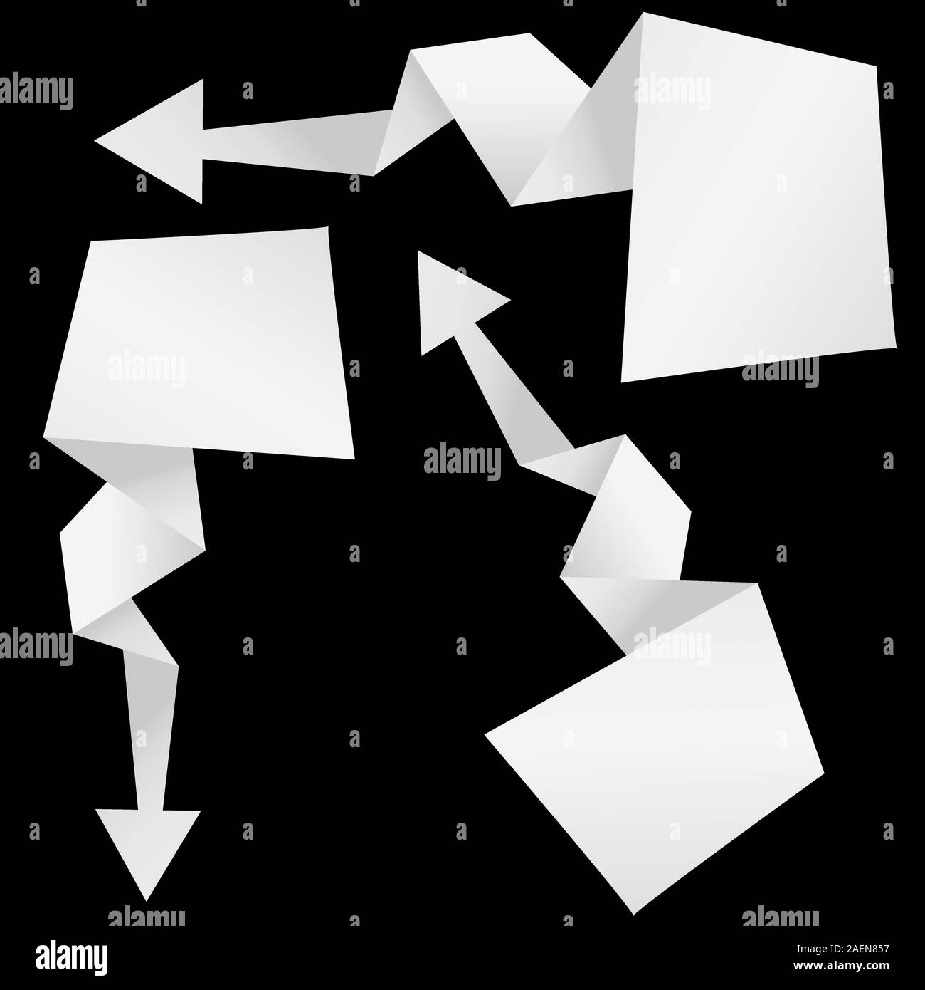 Abstract origami speech bubble vector Stock Vector Image & Art - Alamy