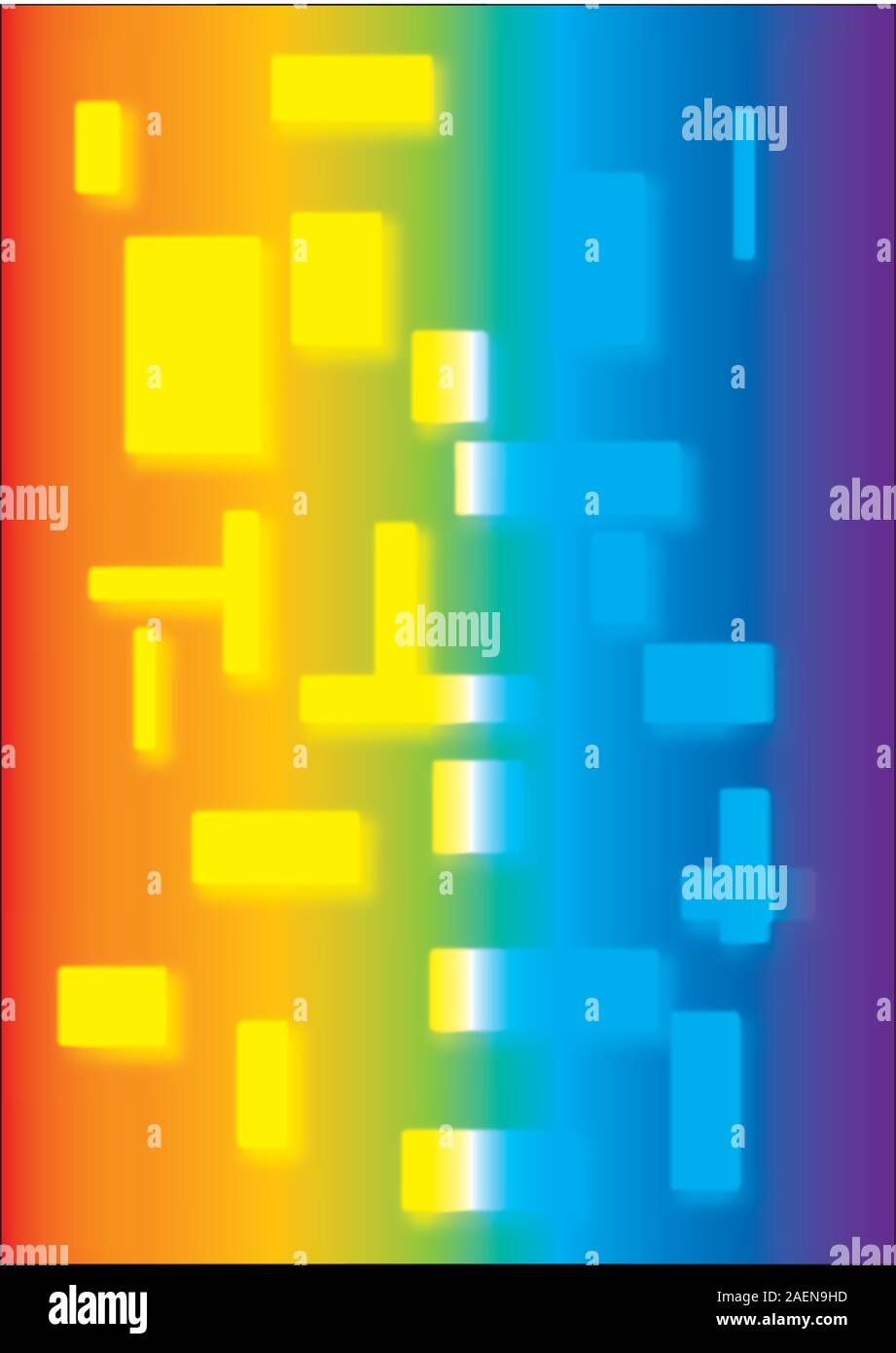 squares on the grunge wall, abstract background Stock Vector