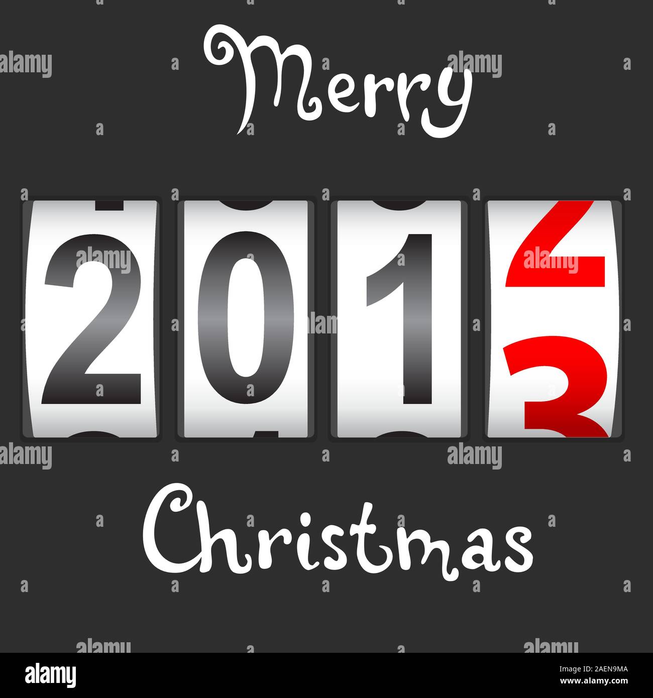2013 New Year counter, vector. Stock Vector