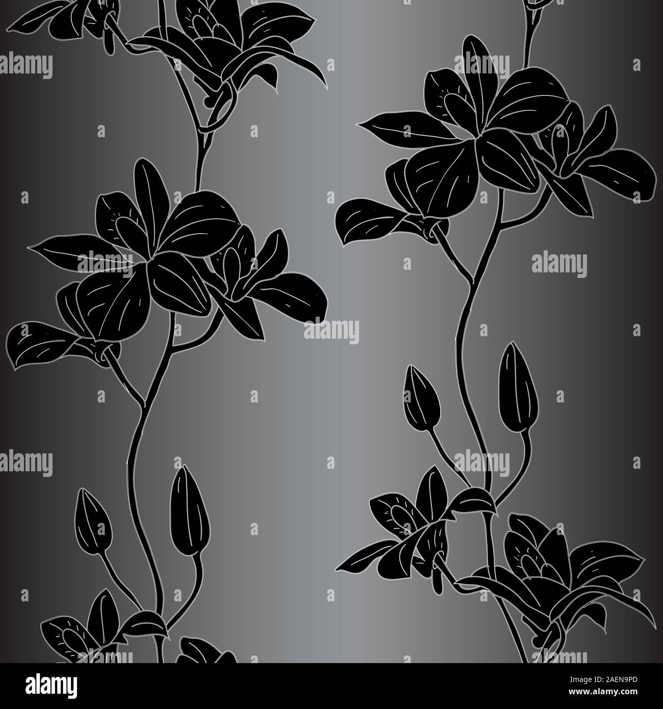 Vector seamless background with orchids Stock Vector Image & Art - Alamy