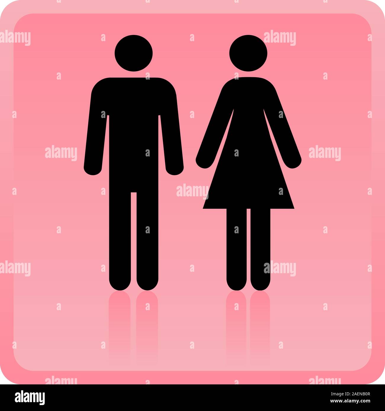 Vector Man & Woman icon over pink background Stock Vector Image & Art ...