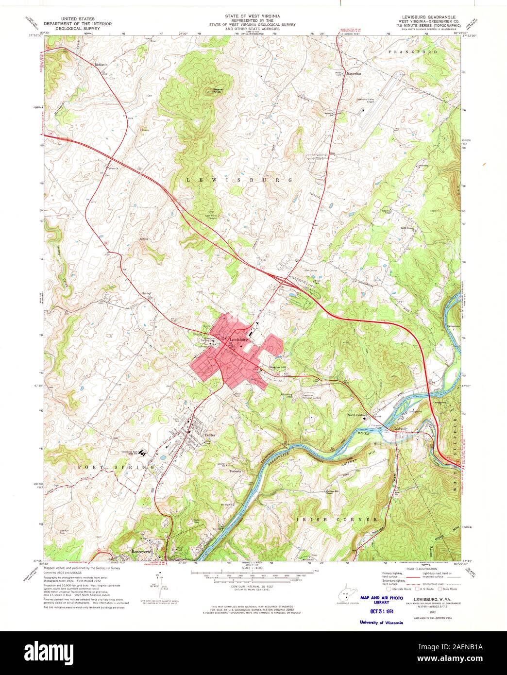 Map of lewisburg Cut Out Stock Images & Pictures Alamy