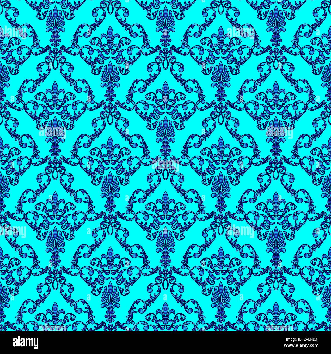 Seamless wallpaper pattern from abstract smooth forms, vector Stock ...