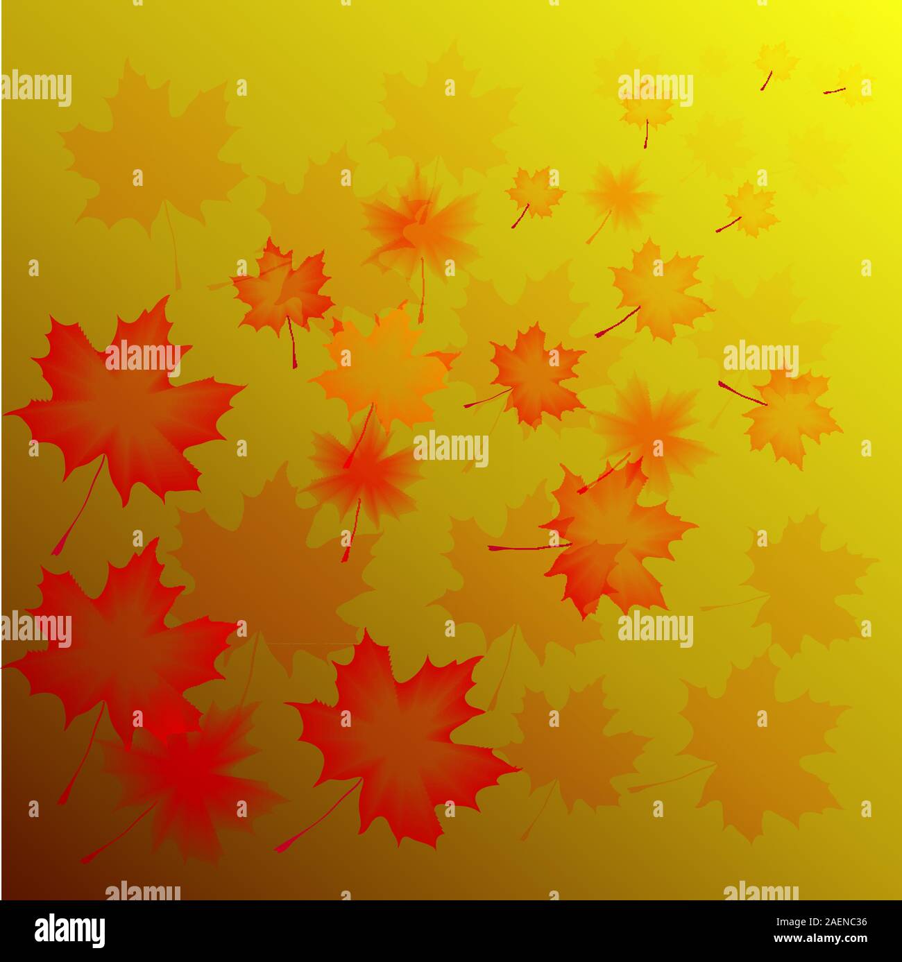 Abstract autumn background from flying leaves of a maple Stock Vector ...