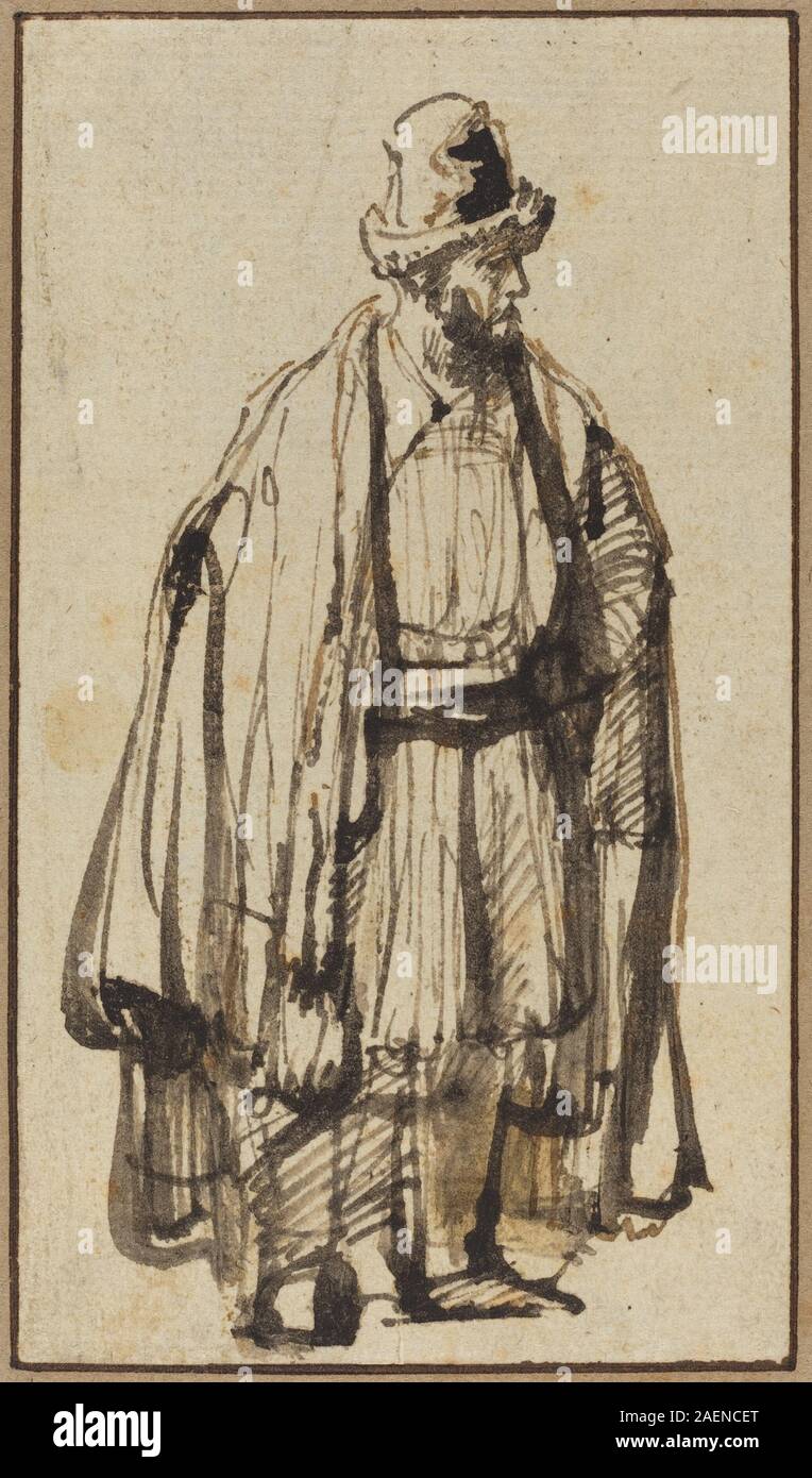 A painting in the style of Rembrandt van Rijn depicting an Oriental ...