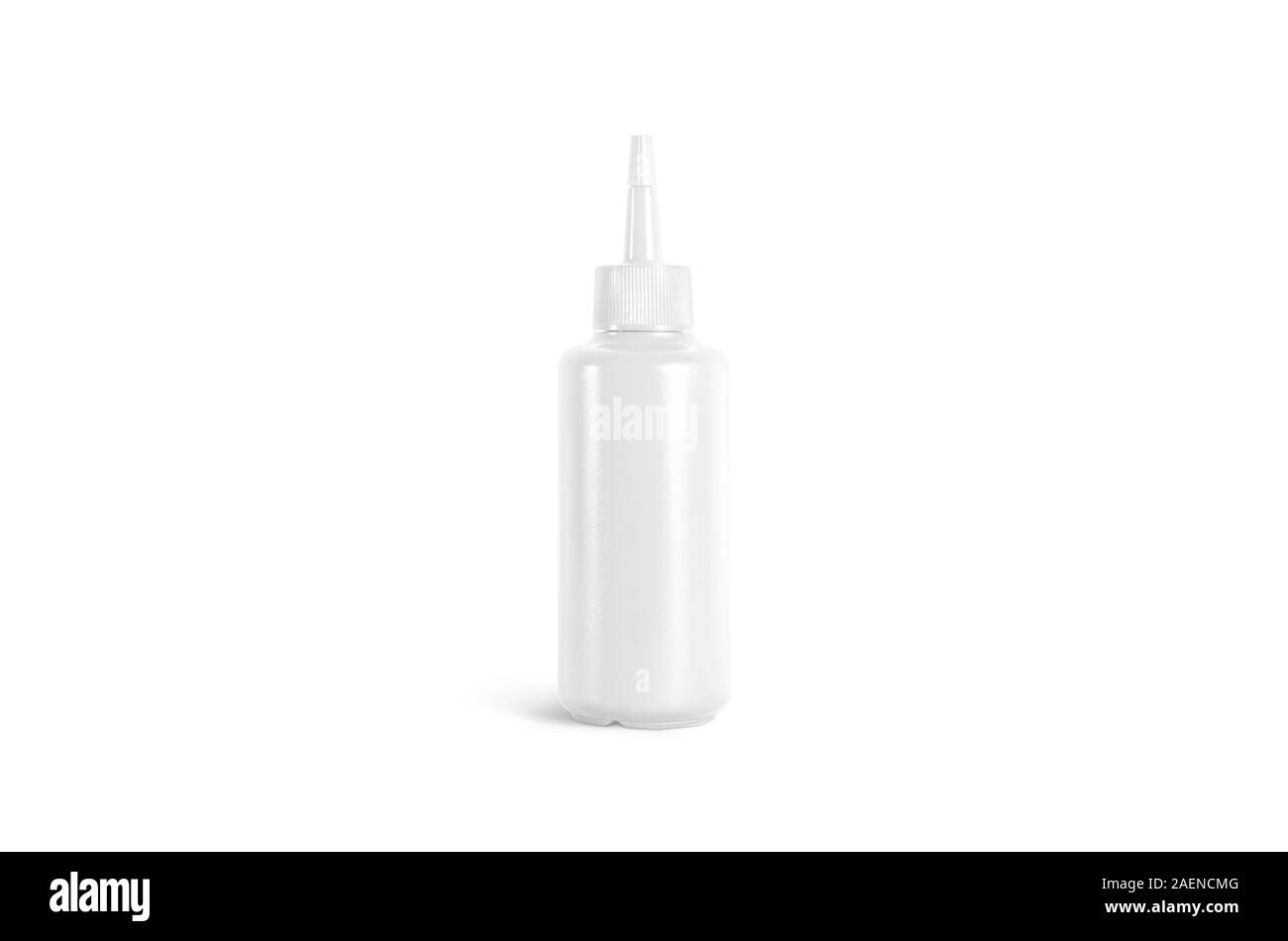 Blank white squeeze sauce bottle mockup, front view Stock Photo