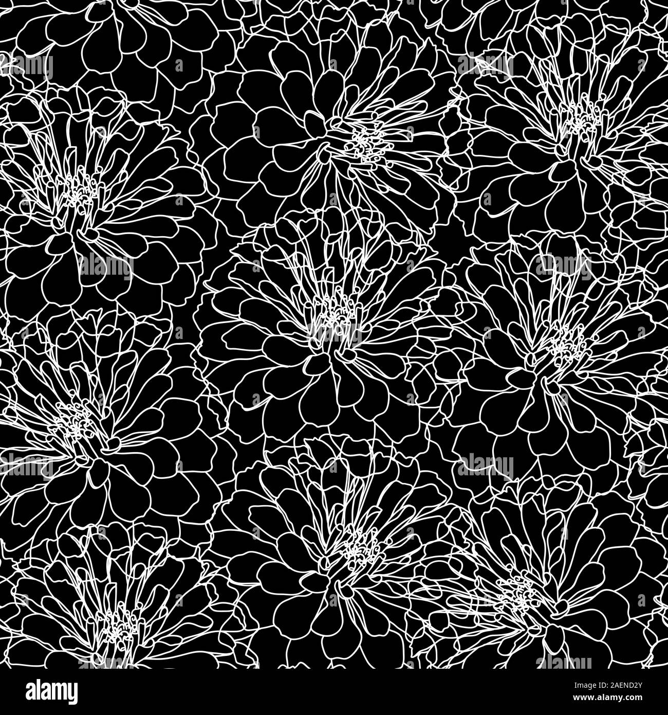 Seamless wallpaper with beautiful flowers Stock Vector Image & Art - Alamy