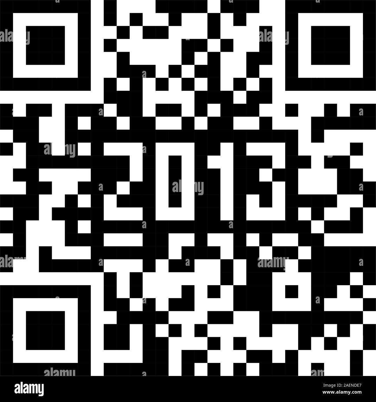 2013 New Year counter, QR code vector. Stock Vector