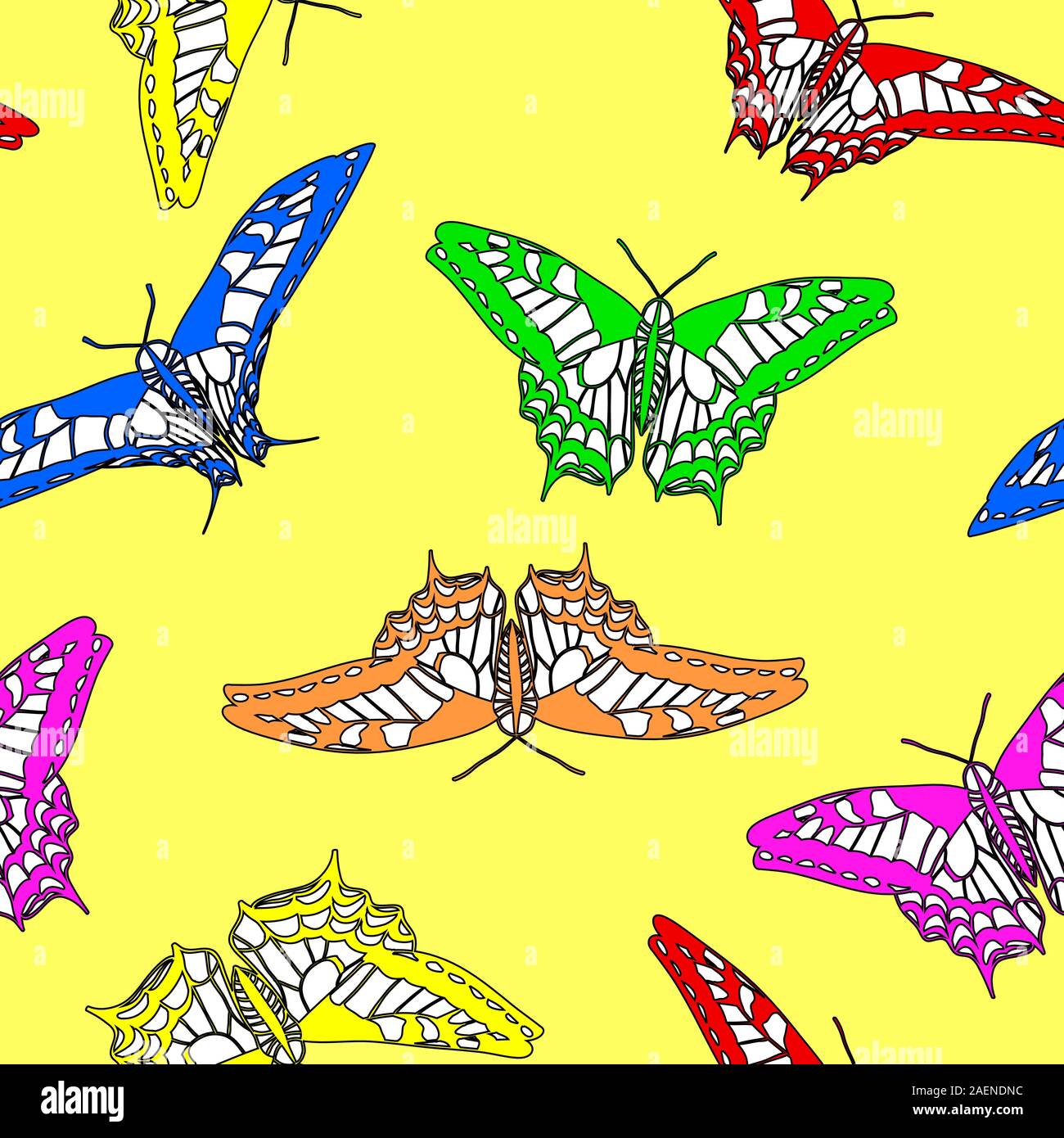Butterfly seamless pattern . Vector illustration Stock Vector Image ...