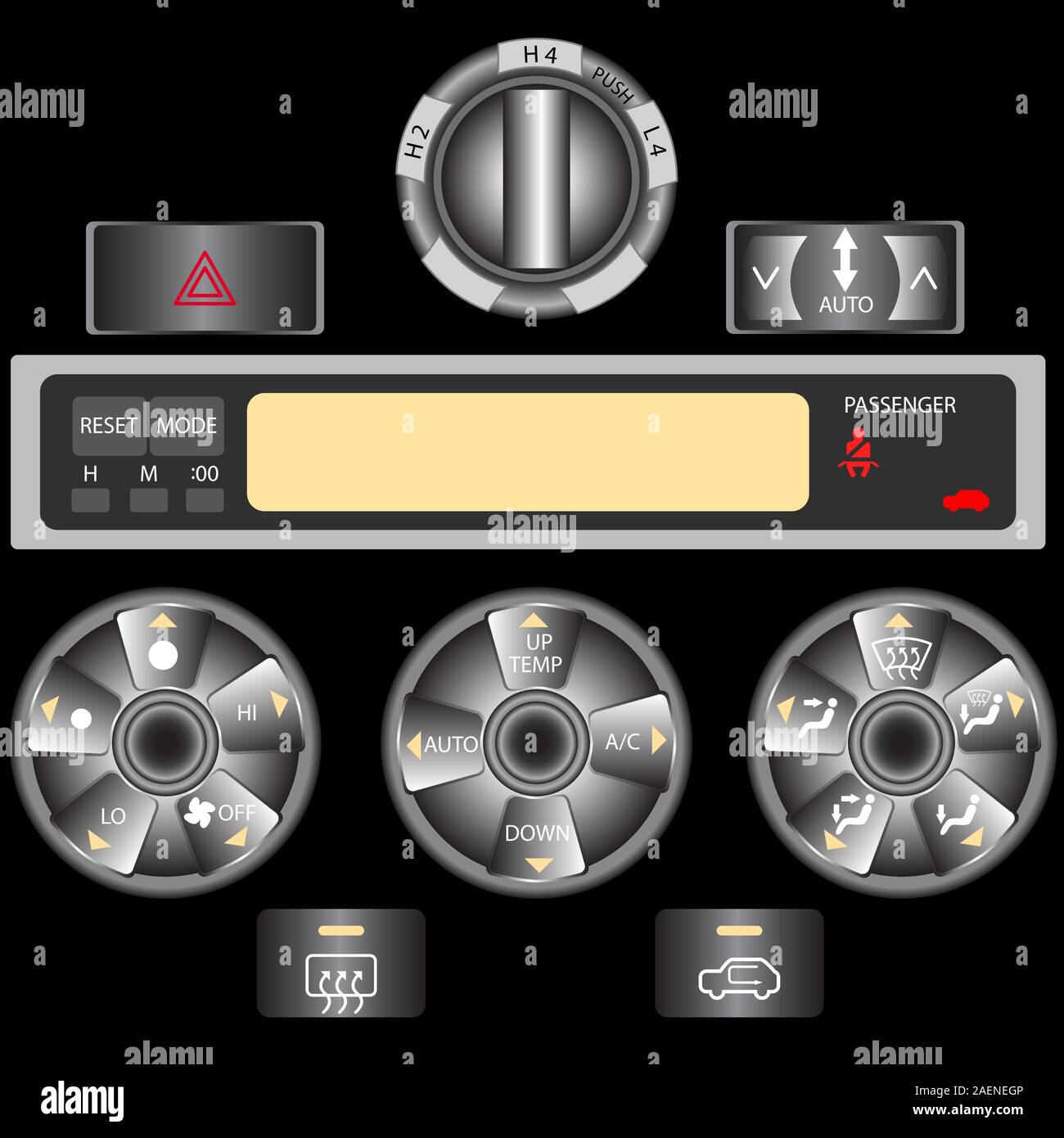Remote control climate controlled car. Stock Vector