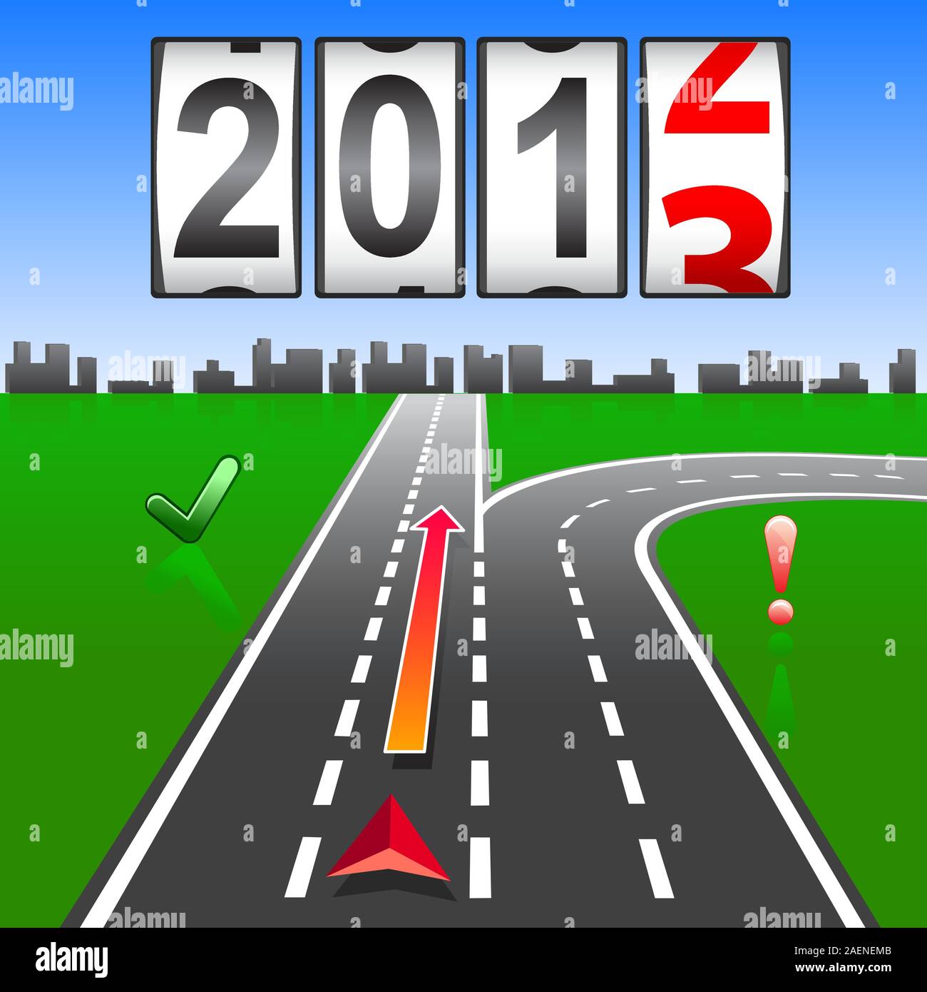 2013 New Year counter, vector. Stock Vector