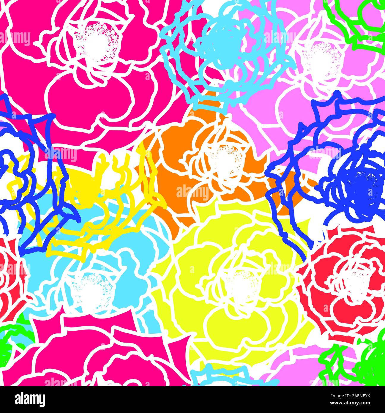 Vector flower seamless background Stock Vector Image & Art - Alamy
