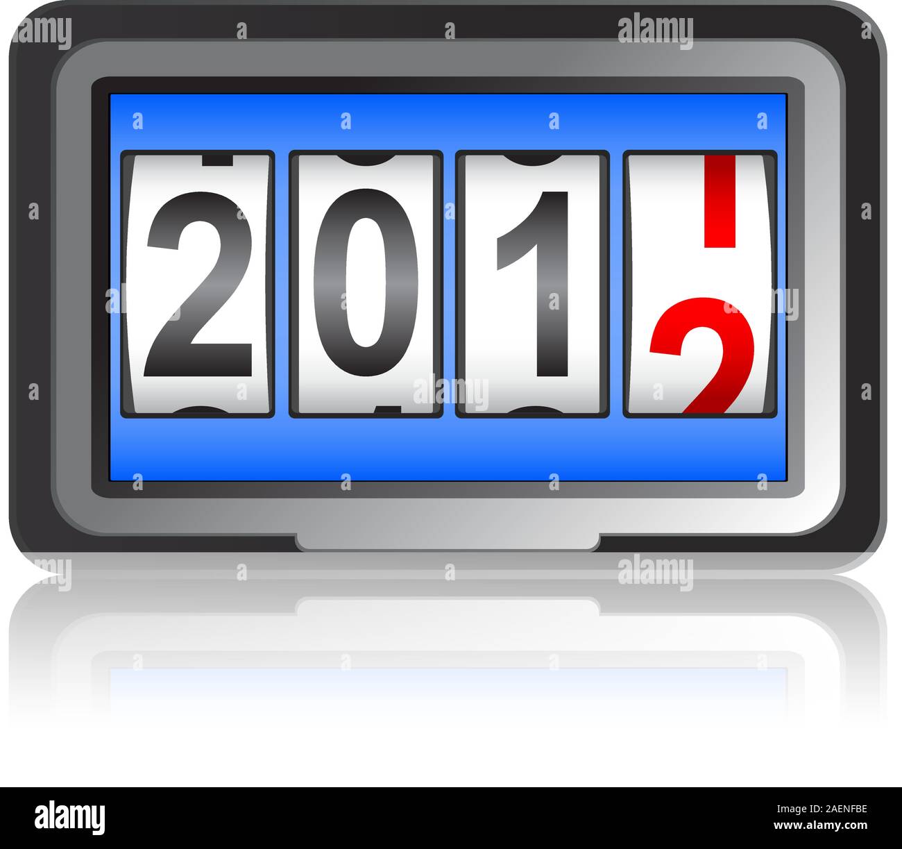 2012 New Year counter, vector. Stock Vector