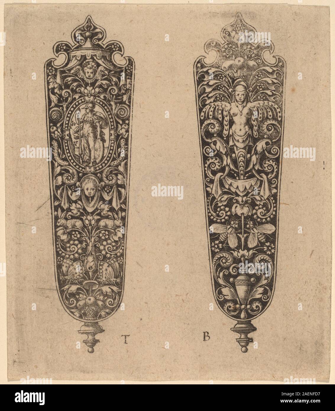 Theodor de Bry, Ornament for Knife Handle, Ornament for Knife Handle Stock Photo