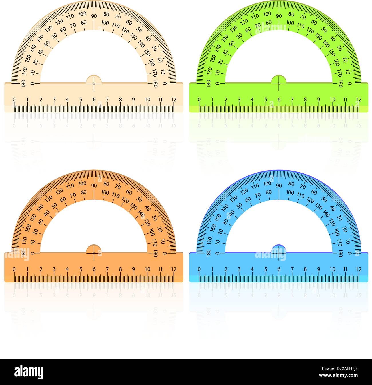 Protractor Ruler White protractor ruler on a white background Stock Vector Image & Art - Alamy