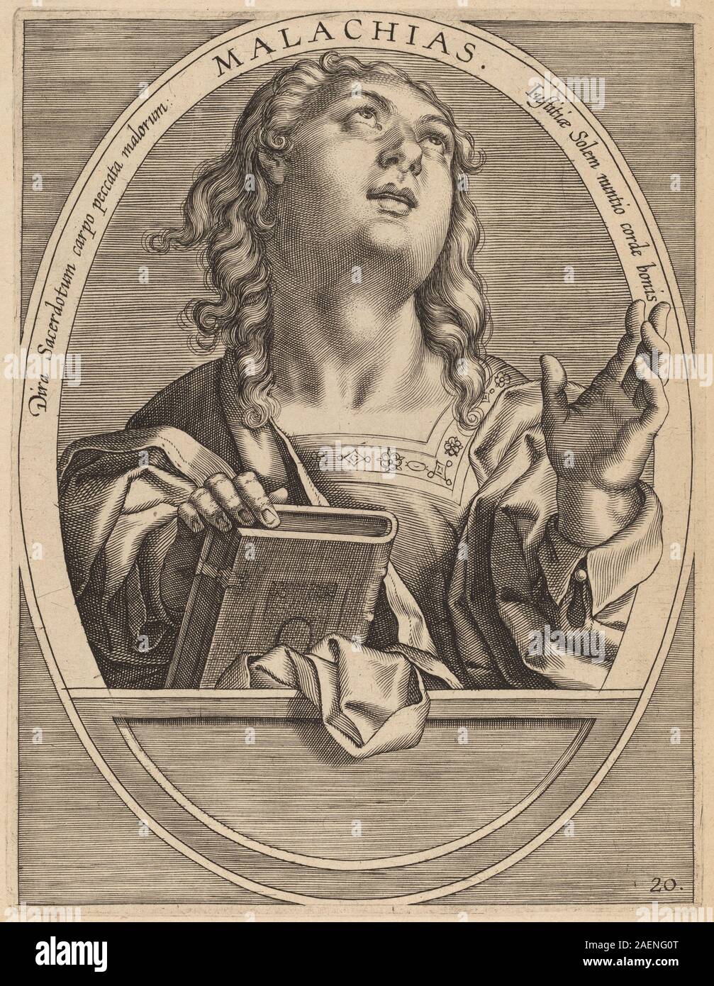 Theodor Galle after Jan van der Straet, Malachias, published 1613, Malachias; published 1613 Stock Photo