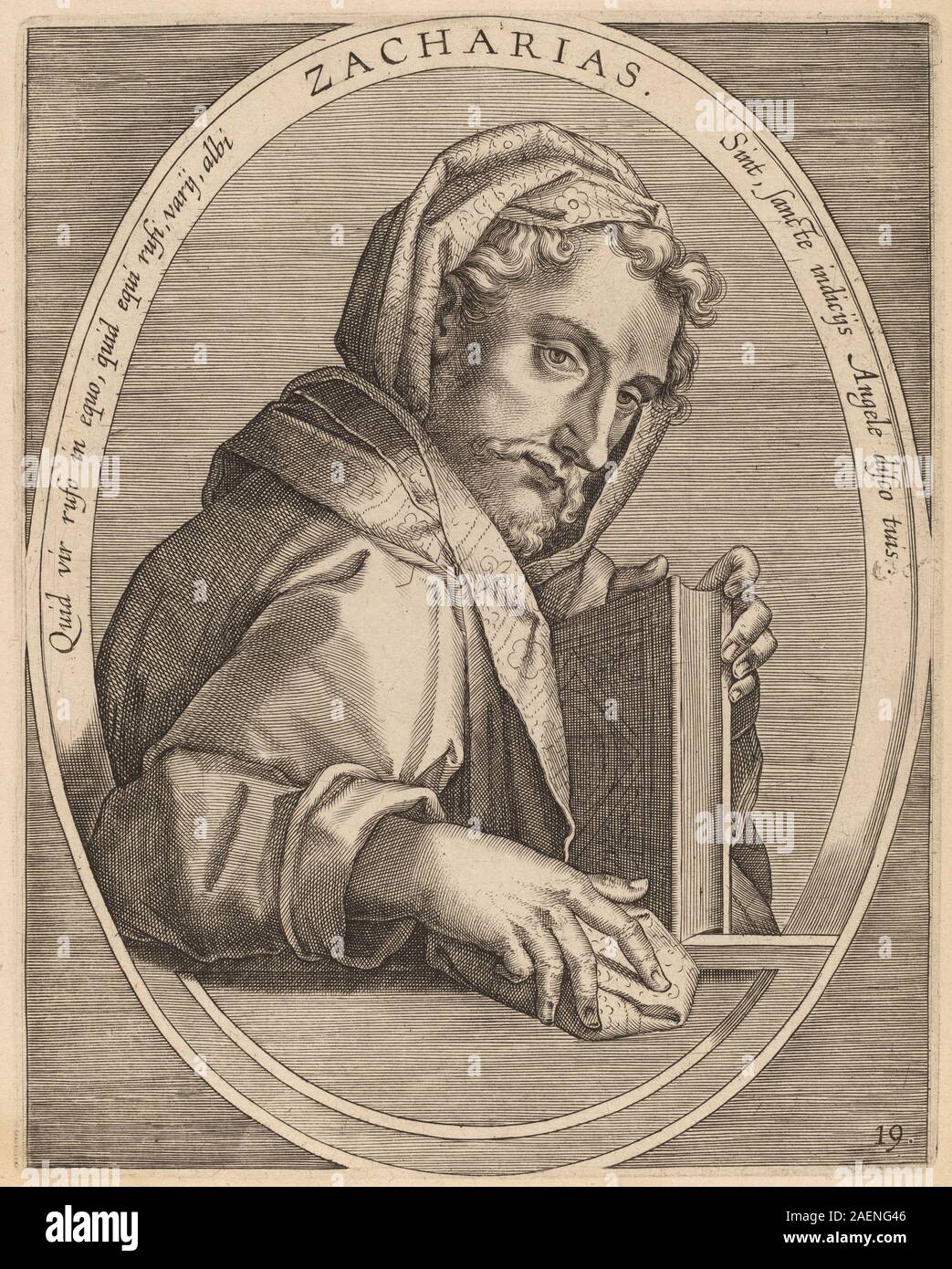 Theodor Galle after Jan van der Straet, Zaccarias, published 1613, Zaccarias; published 1613 Stock Photo