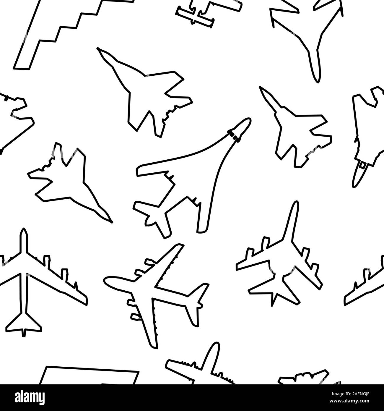 Seamless wallpaper military aircraft vector illustration Stock Vector ...