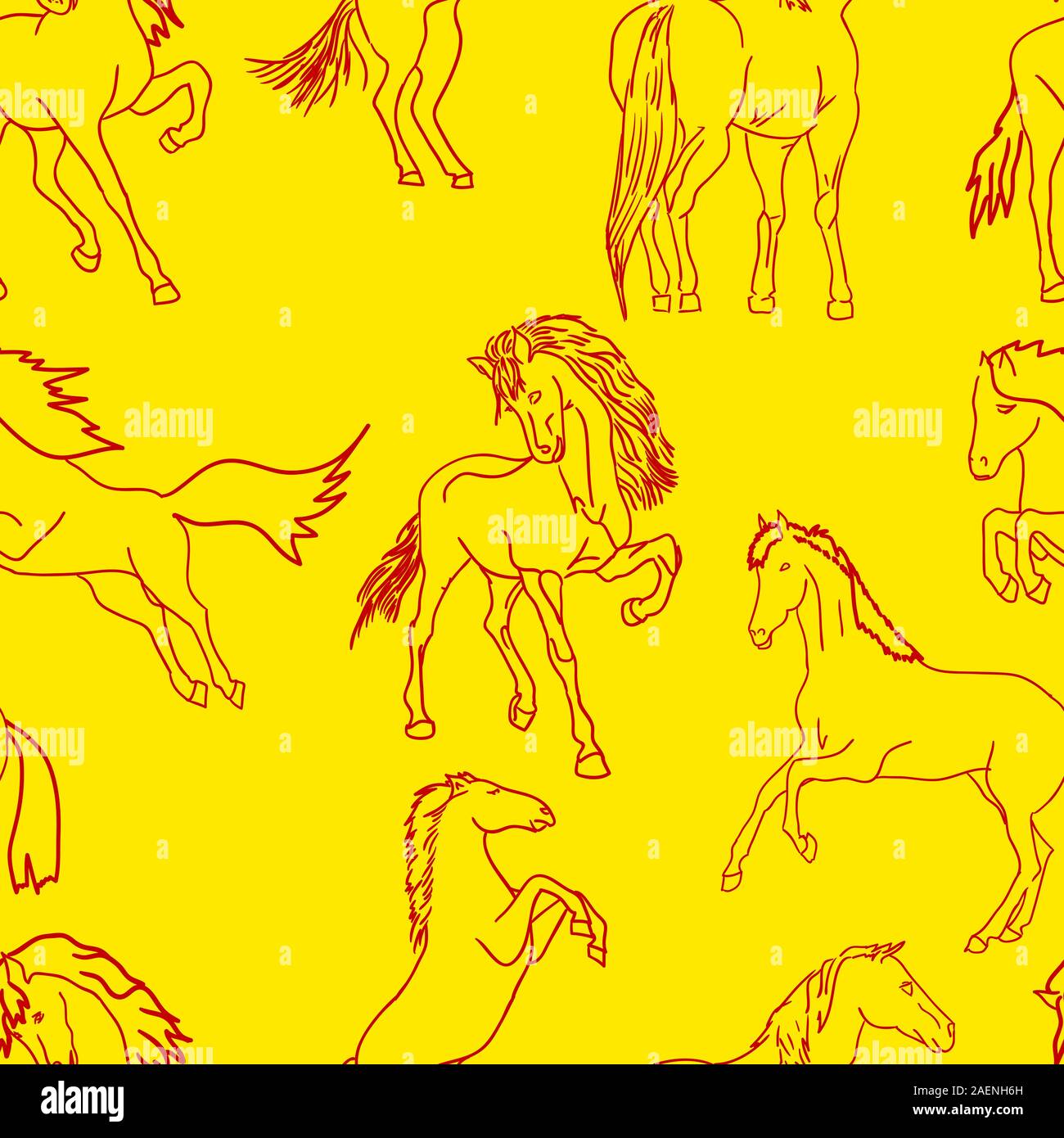 seamless wallpaper horses. Vector illustration Stock Vector Image & Art Alamy
