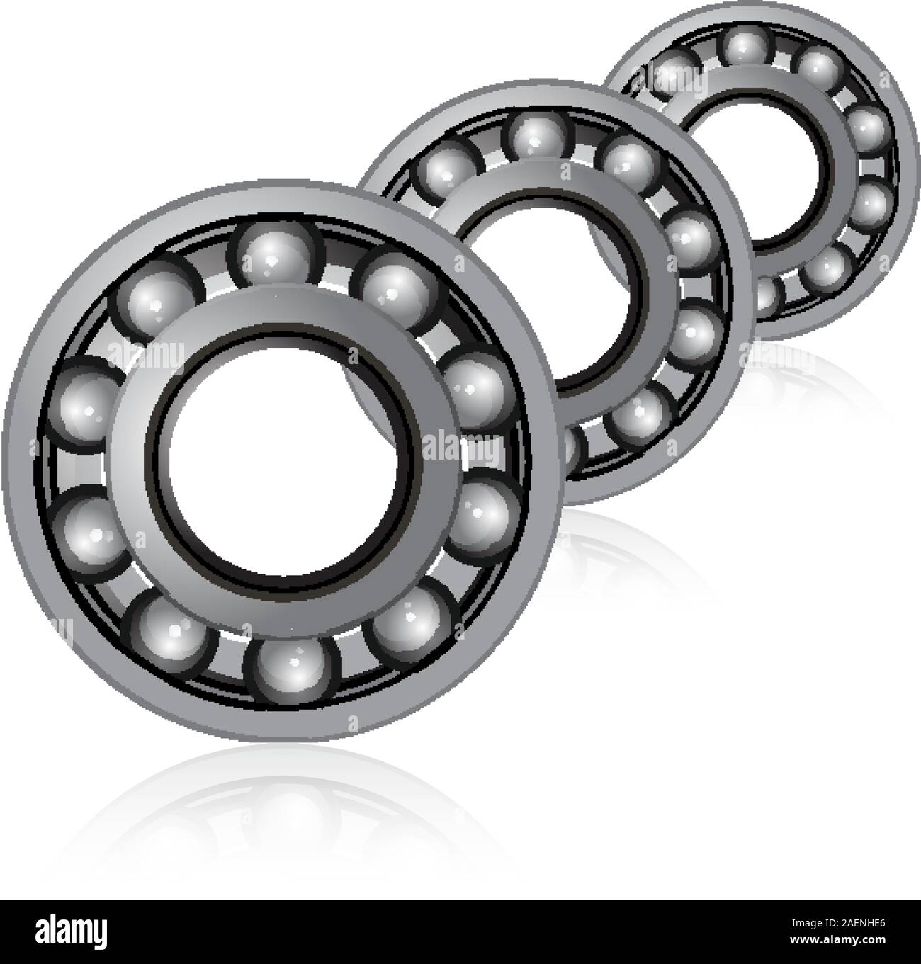 vector bearings illustration on a white background Stock Vector Image ...